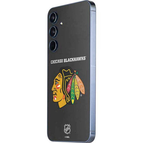 NHL Chicago Blackhawks Distressed Galaxy A55 5G Skin